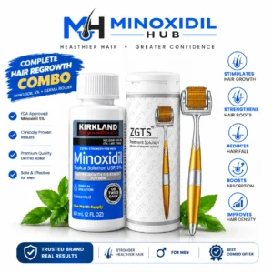 Minoxidil & ZGTS Derma Roller 192 Titanium needles combo