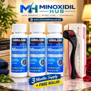 Kirkland Minoxidil Three Months supply & Get Derma Roller Free