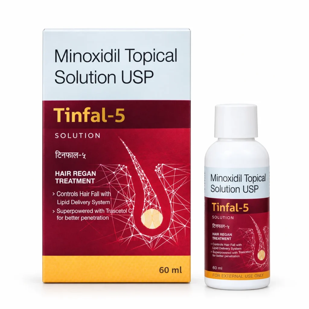Tinfal 5 Minoxidil Topical Solution USP 60ml