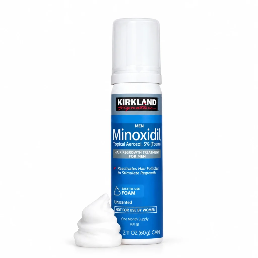 Kirkland Minoxidil Foam Mens hair and beard regrowth 5% -1 Month supply