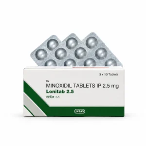Lonitab 2.5 mg Minoxidil Tablets by Intas (10 Tablets)